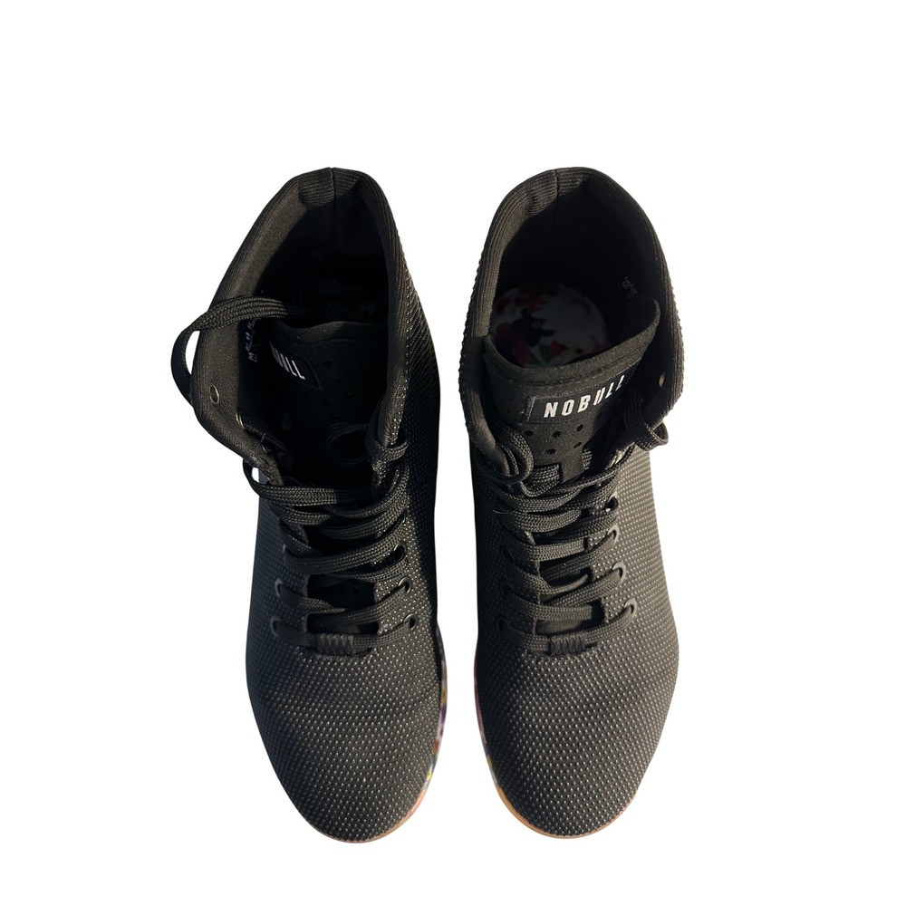 NOBULL Outwork High Top Training Shoe Women's Size  9.5 Black Floral SuperFabric - Picture 4 of 10